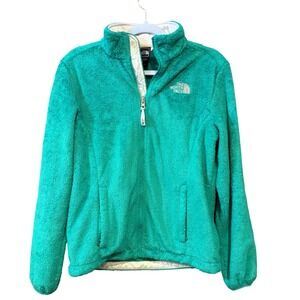 The North Face Osito full Zip Fleece Jacket Emerald Green Womens Small  EUC
